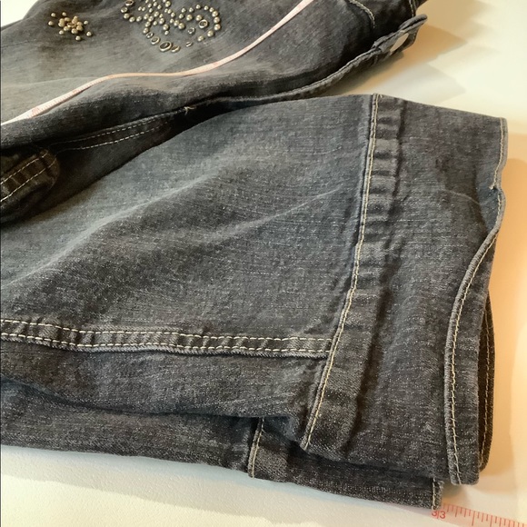 Zana Di Black Capri Jeans in Black w/ Studding S18 - Picture 9 of 9